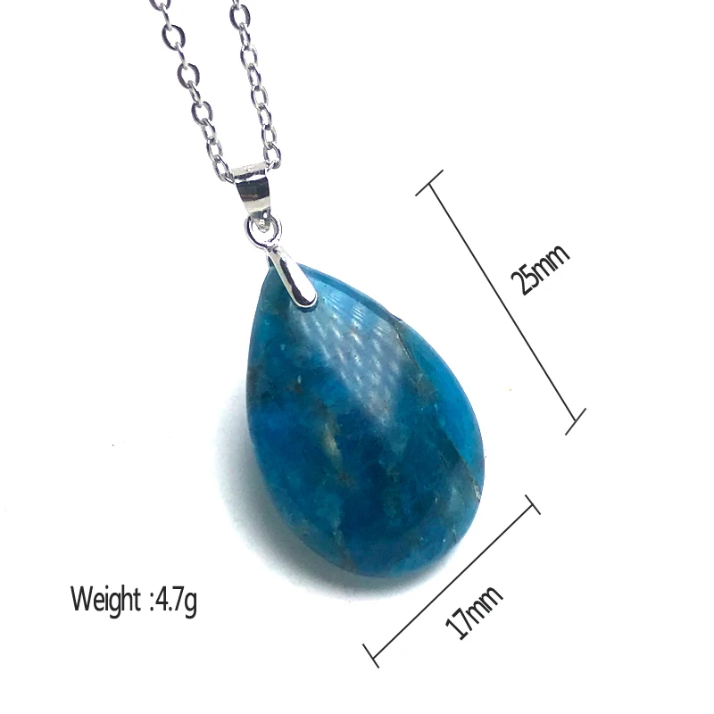 Natural Apatite Pendants Sterling 925 Silver Gemstone 17*25mm Divination Spiritual Meditation Fine Jewelry For Women Gift