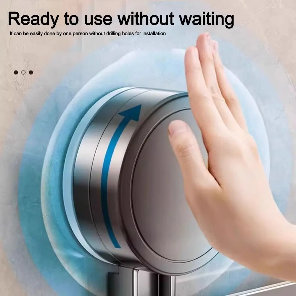Multifunctional Aluminum Bathroom Shelf Suction Cup No Drilling Wall Shampoo Holder Shower Organizer Shelf 3
