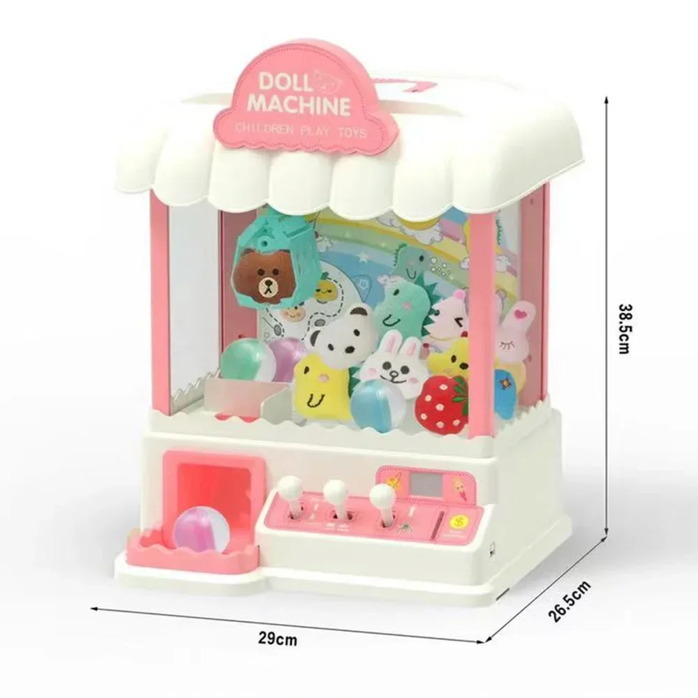 Children's Claw Machine with Sound Light Effects Small Household Gaming Equipment Toys Coin Operated Countdown Twisting Machine 5
