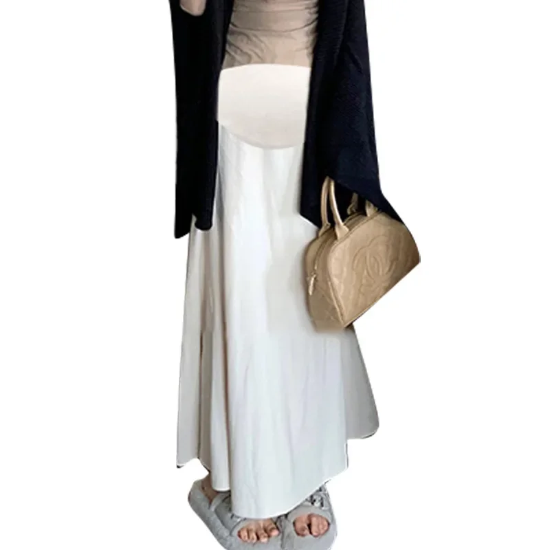 Maternity Cashmere Skirt High Waist Long Autumn Winter Slimming Hip Covering Women's Half Body Skirts Fish Tail Design