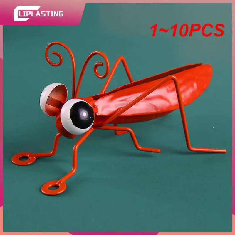 

1~10PCS New Outdoor Wall Art Home Decor Metal Handmade Garden Decor Grasshopper Statue
