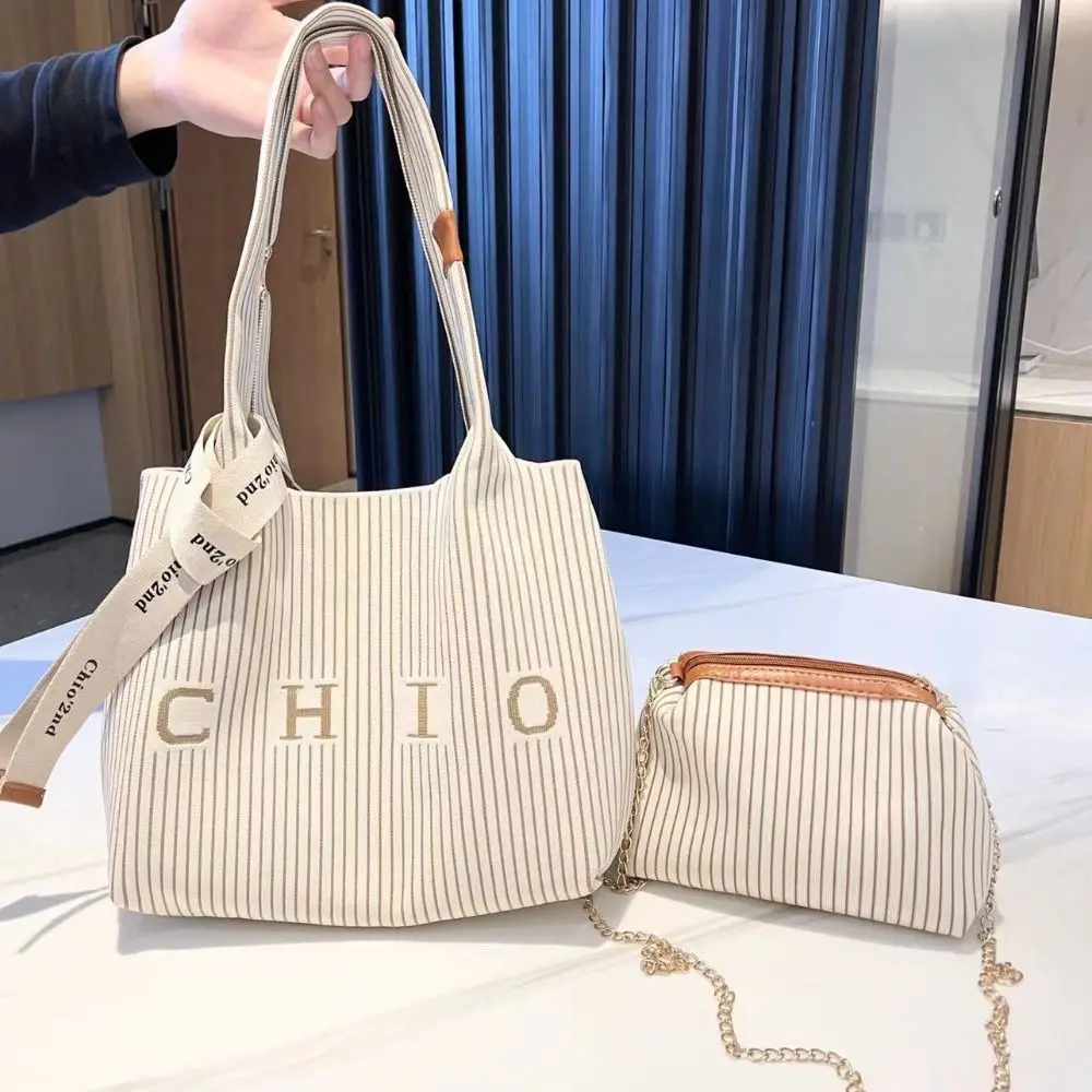 

Складная сумка через плечо + маленькая сумка-тоут с принтом оленя и надписью, Вместительная женская сумка