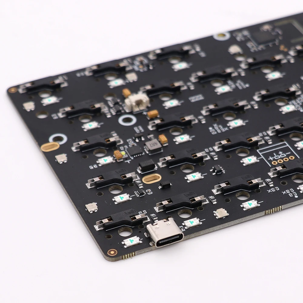 Teclado Mecânico Personalizado Hot Swappable Bg64m Gh60 Pcb Três Modos Bluetooth 2.4g tipo sem Fio c Programa Rgb 60 - Imagem 2