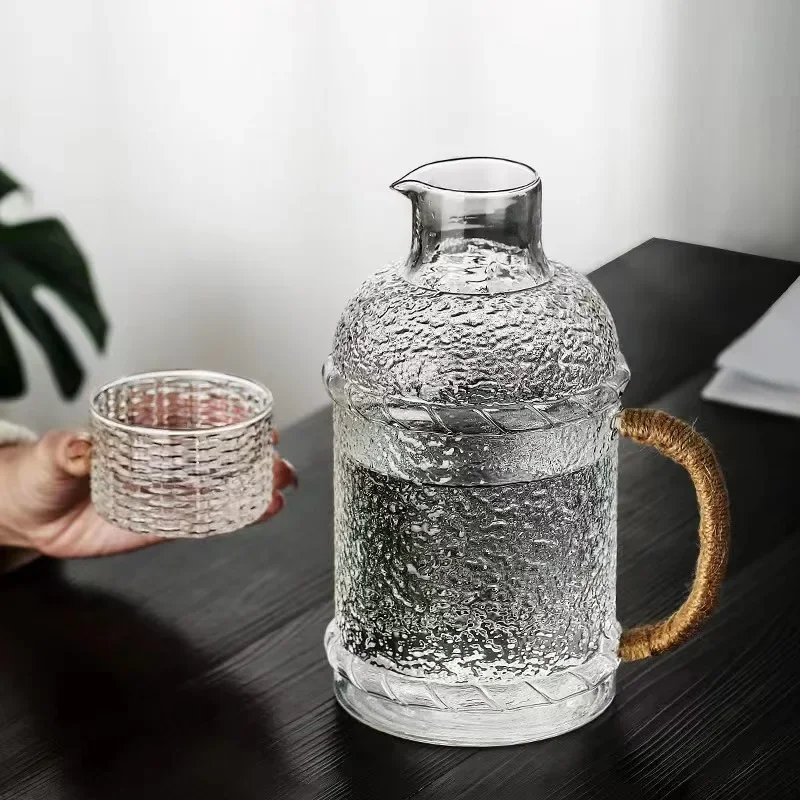 Japanese Style Thickened Glass Cold Water Kettle Set Household Cold Boiled Water Kettle Heat-resistant Teapot