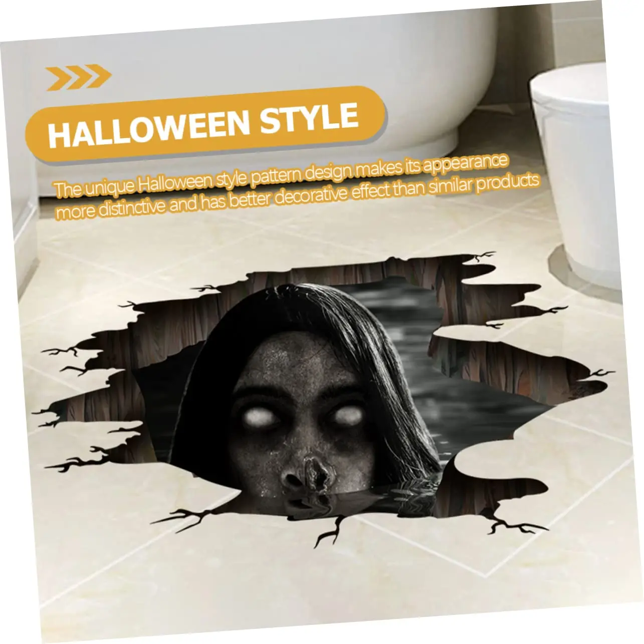 3D Halloween Wall Stickers Removable Vampire Zombie Wall Decals Halloween Party Decorations Supplies for Home Living Bedroom