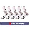 5 Pairs white grey
