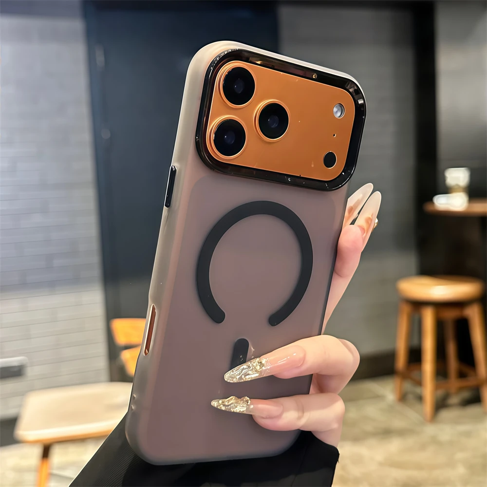 Dopamine Original Orange Magnetic Matte Case with Translucent Frosted Cover