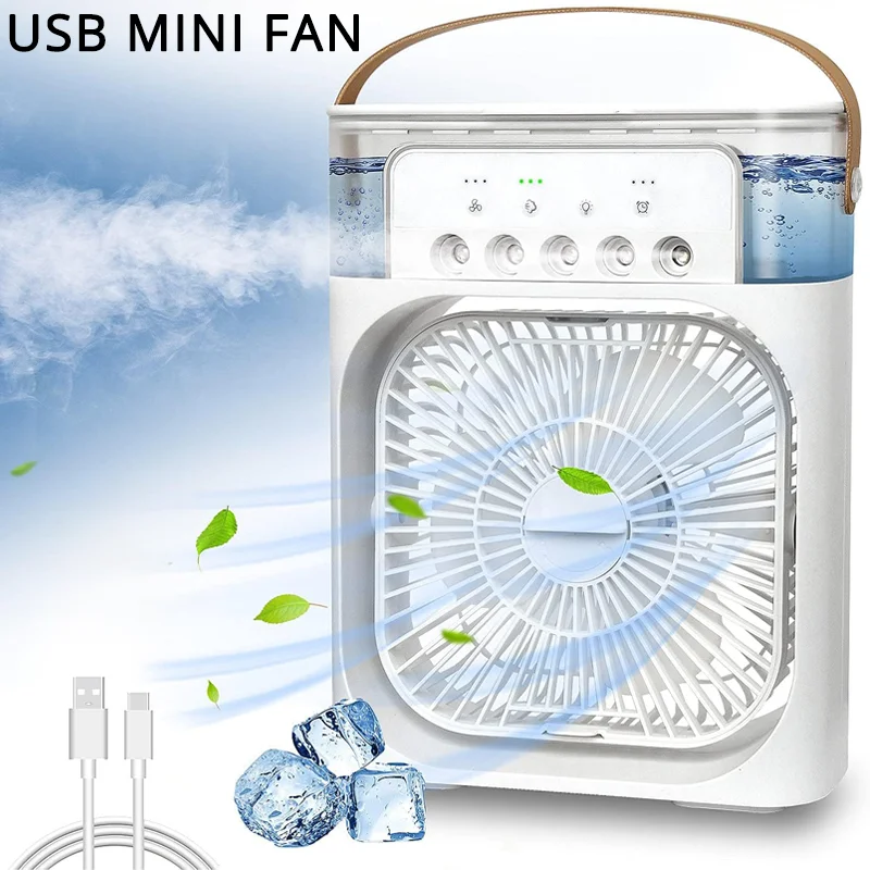 

Electric Silent Portable Humidifier Mini Fan For Room Home Camping Air Cooler Conditioner Water Room To Cool Ventilatore Ac Desk