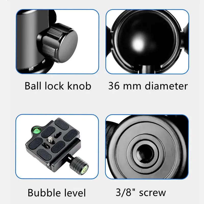 Manbily YF-0 36mm Fluid Hydraulic Tripod Ball Head Panoramic Ballhead Aluminum Handle Mount For Camera DSLR Max. Load 5KG tripod ball head camera fluid head camera panoramic head