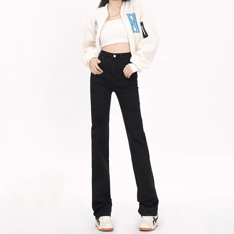 XS-2XL Size Sexy Denim Stretch Pants For Women Slim High Elastic Flare Jeans Loose Comfortable Fashion Boyfriend Style Trousers