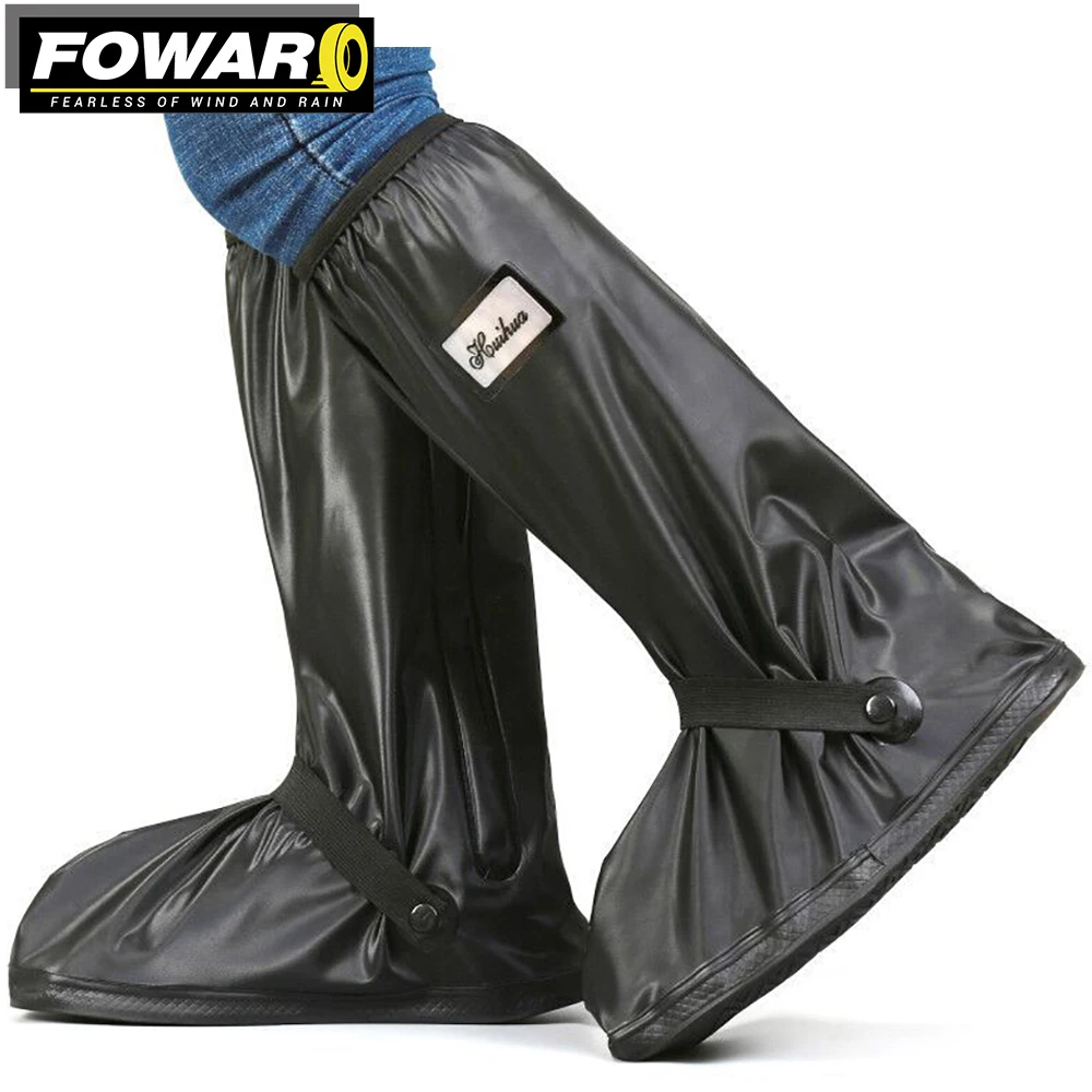 Biker Rain Boot Motorcycle Waterproof Shoes And Rainy Days Breathable And Comfortable Rain Snow Non-Slip Portable folding Type motorcycle rain boots