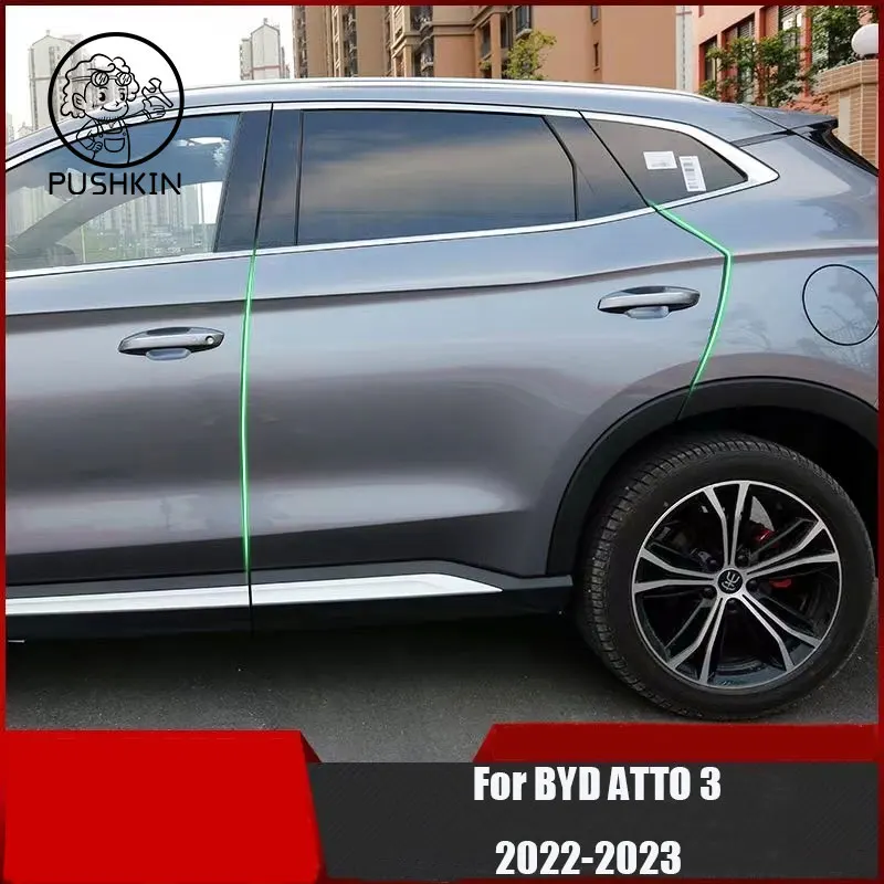 

Для BYD ATTO 3 2022 2023 полоса для удара двери резиновая кромка защита отделки полоса клейкая Защита от царапин
