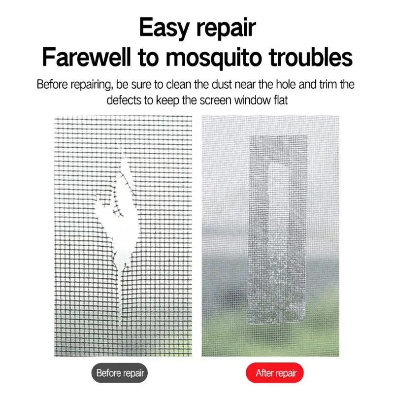 Window Screen Repair Tape Self Adhesive Mesh Tape Net Door Fix Patch Anti Insect Mosquito Mesh Broken Holes Repairing window screen repair tape