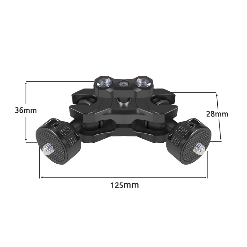 Magic Arm 360 Rotation Double Ball Head with Arri Pin 1/4 3/8 Screw Adapter for