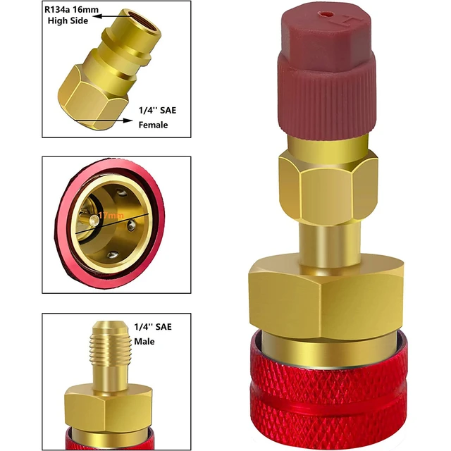 Adapter Schnell kupplung für r1234yf bis r134a High Low Side Adapter  Fitting Stecker Auto Klimaanlage Fitting Tool - AliExpress