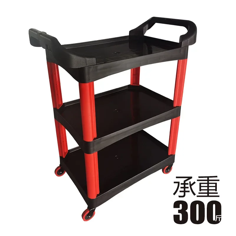 Візок для інструментів для краси з коліщатками Ручний візок для мийки автомобіля 3-шаровий багатофункціональний візок Зберігання Допоміжний візок для механічної майстерні