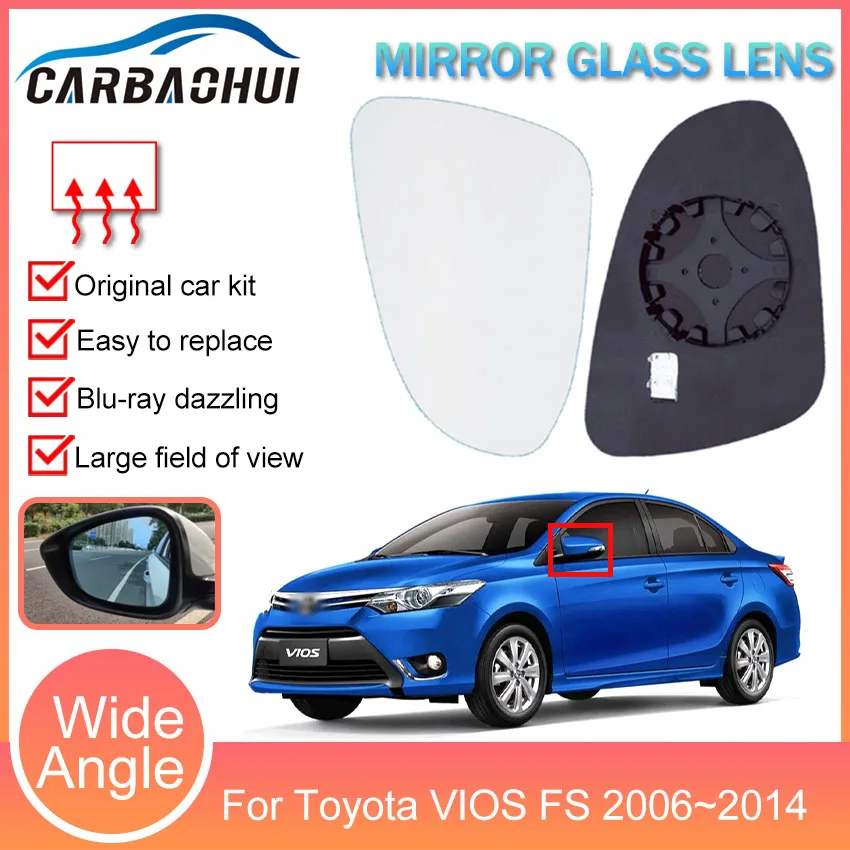 

Side Wing Mirror Glass Lens Rearview Mirror Glass wide angle For Toyota VIOS FS 2006 2007 2008 2009 2010 2011 2012 2013 2014