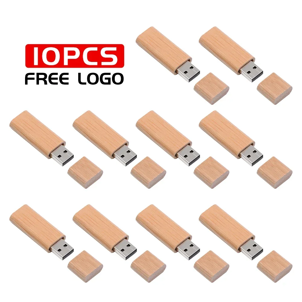 Usb 2.0 Flash Drives 128gb Pen Drive de Madeira 16gb 32gb com Caixa Memory Stick 16gb Presente de Casamento u Disco Logotipo Personalizado Gratuito 10 Peças Lote - Imagem 3