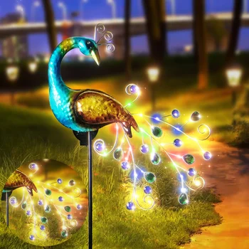 Solar Peacock Garden Stake Light 1