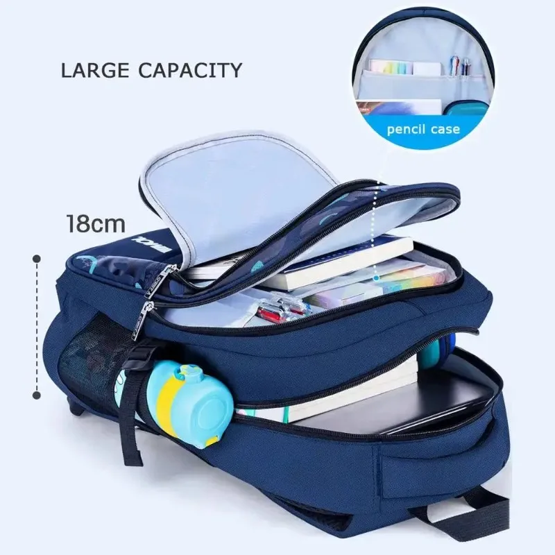 1PC New Waterproof Boys School Backpack Large Capacity Kids Primary Schoolbag Durable Lightweight Teenager Student Book Bag 2