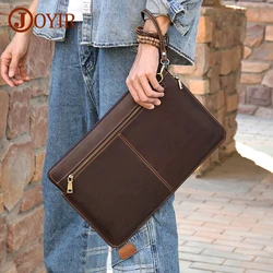 JOYIR Genuine Leather Clutch Bag for Men A4 Document 12.9