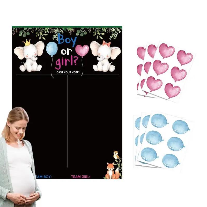 

Cast Your Vote Gender Reveal Board Boy Or Girl Board Gender Reveal Kit Gender Reveal Party Decoration Vote Poster For He Or She