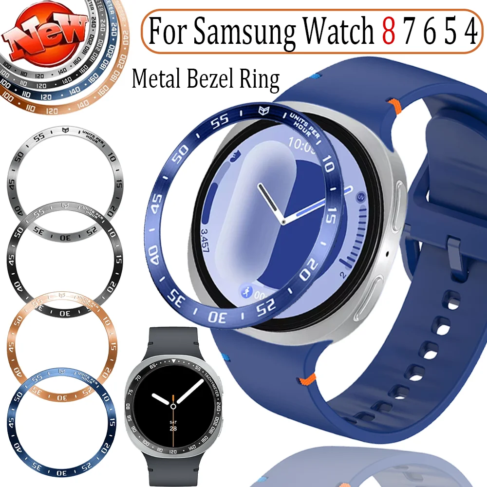Elegant Metal Bezel Ring with Time/Speed Scale for Smartwatch Protection
