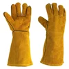 Cowhide Flame-retardant Welding Work Gloves Heat-proof Metal Welding Protector Yellow Gloves Soldering Welding Gloves Tools 6