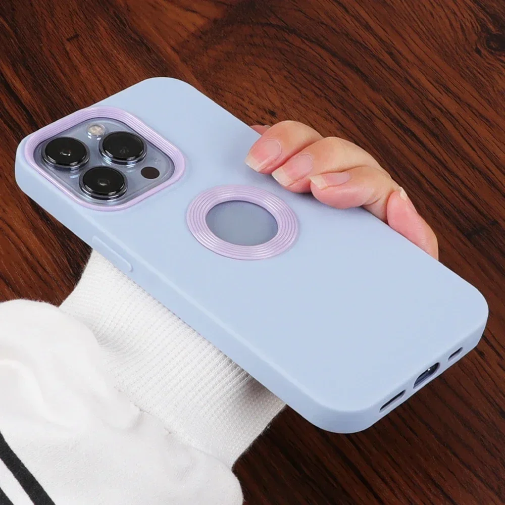 Stylish Dual-Color Shockproof Silicone Phone Case with Fashion Logo Design