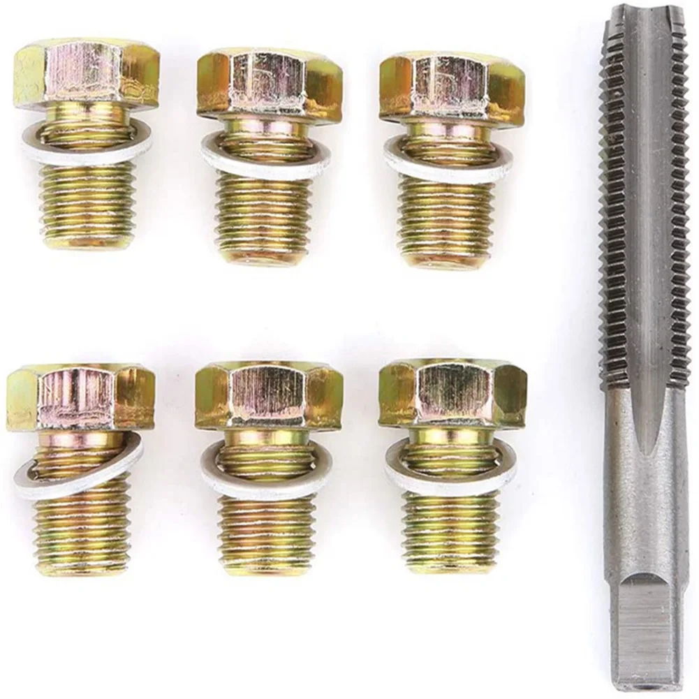 Car Repair Combination Suit M13x1.25 Iron Portable Oil Pan Drain Sump Plug Key Oil Pan Thread Repair Tools Kit