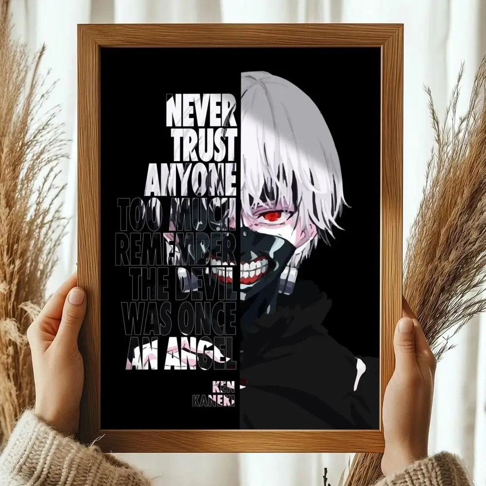 Anime-Inspired Tokyo Ghoul Art Linen Canvas Poster