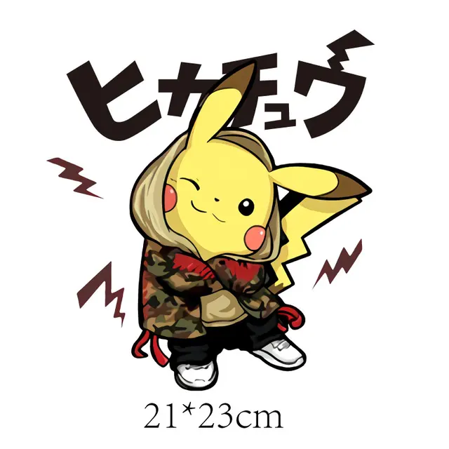 Compre Desenhar pikachu pikachu desenho ferro em remendos de transferência  para roupas infantis diy emblema lavável adesivos apliques em roupas  imprensa térmica barato - preço, frete grátis, avaliações reais com fotos —  Joom