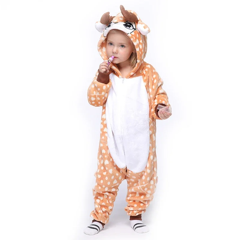 Kigurumi Children's Pajamas For Boys Girls Unicorn Pajamas Flannel Kids Panda Pijamas Suit Animal Sleepwear Winter Cat Onesies,kids pajamas