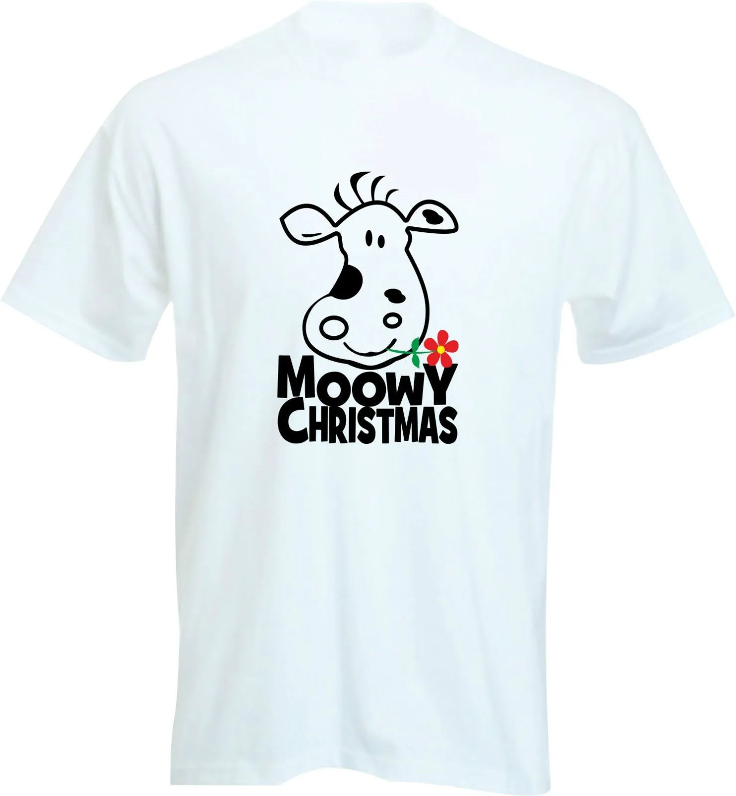 thumbnail image 5 of NAVIDAD MOOWY NAVIDAD LINDO ANIMAL MOO VACA BLANCA Y NEGRA MOOWEY NAVIDAD Conjuntos familiares a juego Camisetas, 5 of 5