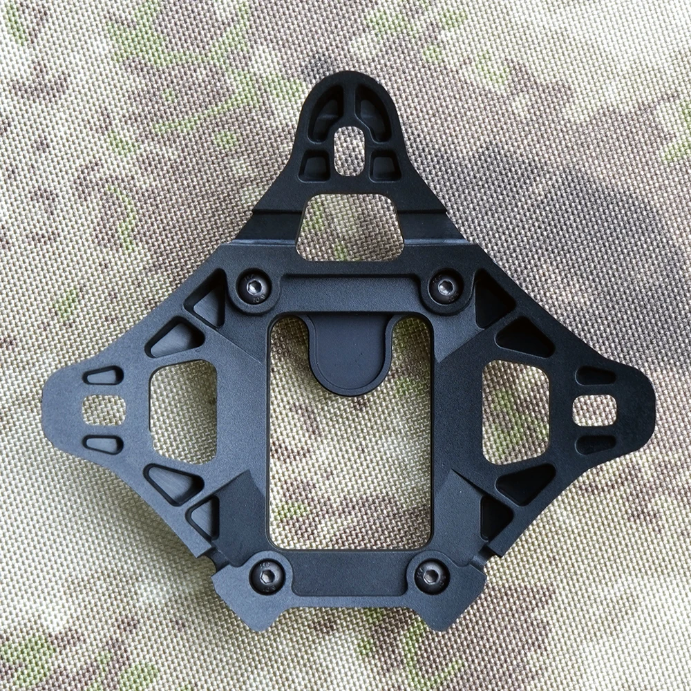 Tactical 3-Hole Skeleton NVG Mount Shroud Compatible with ACH/MICH/OPS-Core Fast/Crye AirFrame Helmet With Original Markings