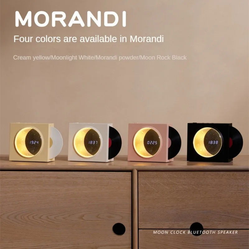 Rotating Vinyl Record Wireless Speaker Alarm Clock Audio Outdoor Bedroom Luxury Speaker Mini Subwoofer