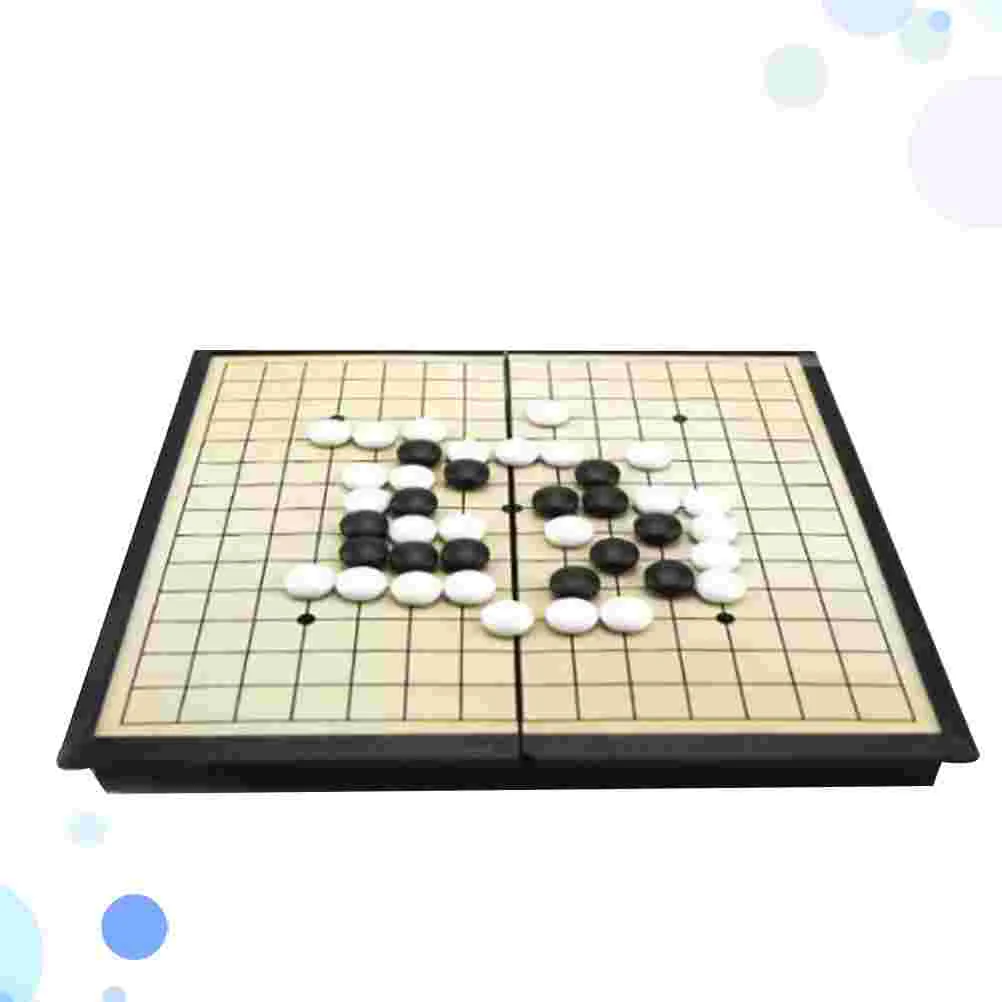 Board Game Chess Pieces and Board Chess Game Portable Travel Board Game Baduk Kids Funny Gobang Toys Educational Puzzle Checkerboard