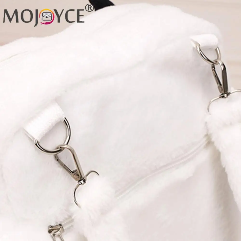 Womens Backpack Plush Backpack Cute Cat Paw with Adjustable Straps Soft Furry Purse JK Girls Bag Cartoon