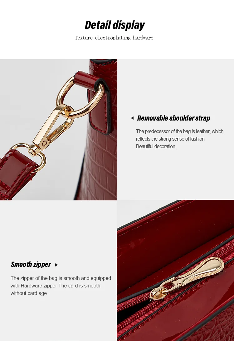 Luxury Crocodile Pattern Faux Leather Women’s Handbag