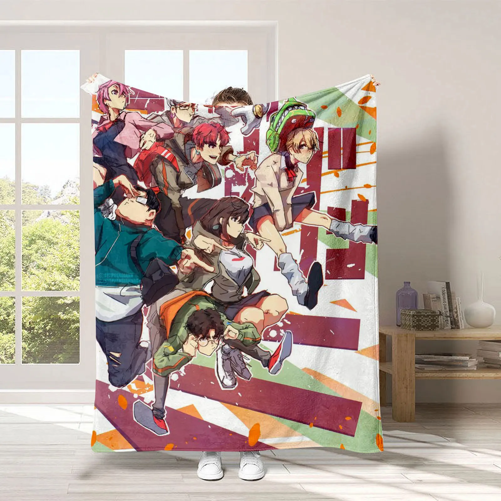 Cartoon Anime Dandadan HD Blanket Flannel Throw Blanket with high quilty for Home Bedroom Bed Sofa Travel Office Warm for Winter