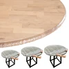 10 Pcs 0.8/1/1.2/1.4M Disposable Fitted Round Tablecloth Transparent Waterproof Oil-Proof Dinning Table Cover Protector Cloth 6