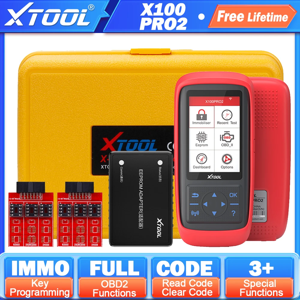 Português XTOOL X100PRO2 programador chave IMMO ferramenta de programação chave leitor de código automotivo do carro do varredor do OBD com adaptador EEPROM Envie do Brasil