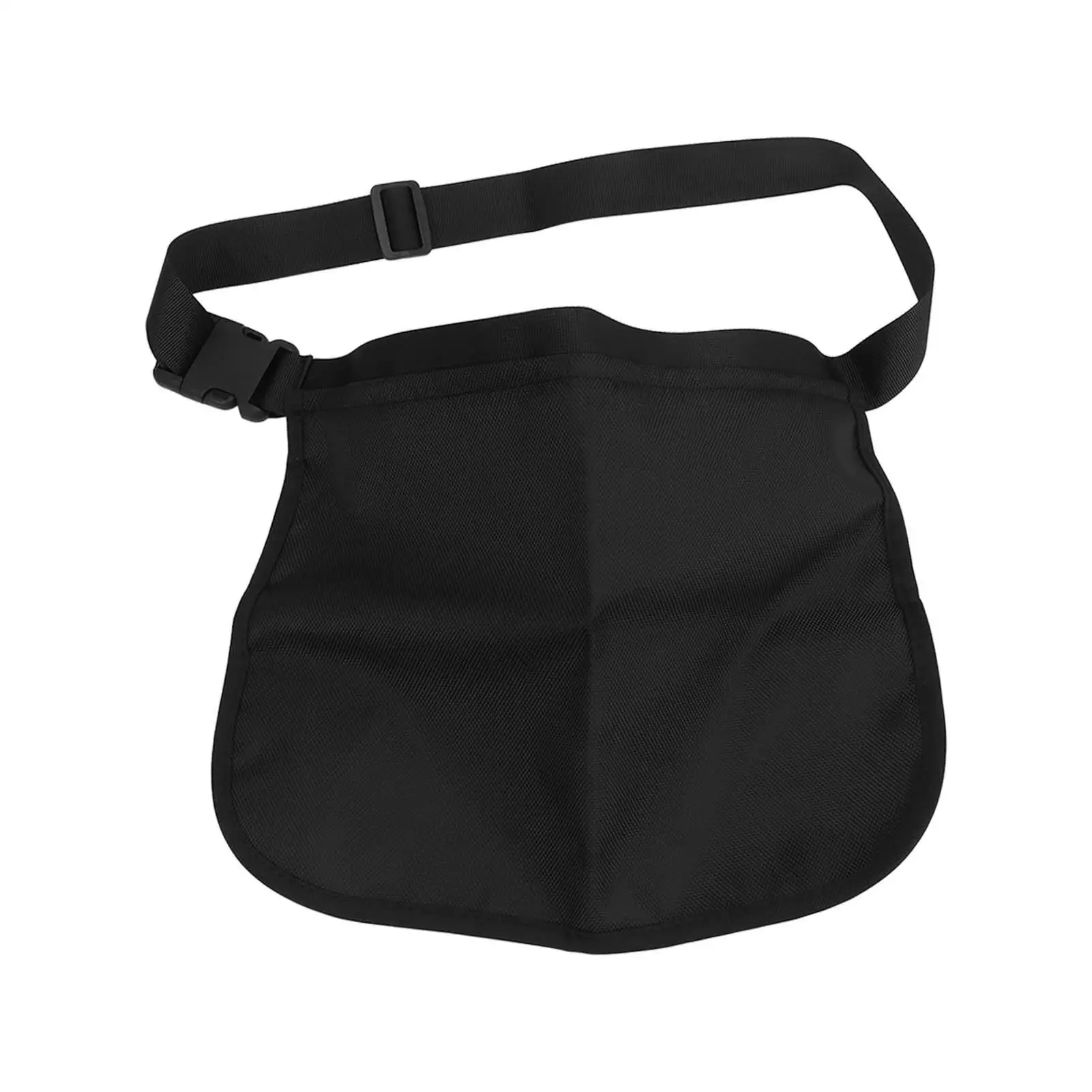 Adjustable Tennis Ball Pouch Waist Carrier-Breathable Oxford Cloth for Easy Access & for cycling , Black