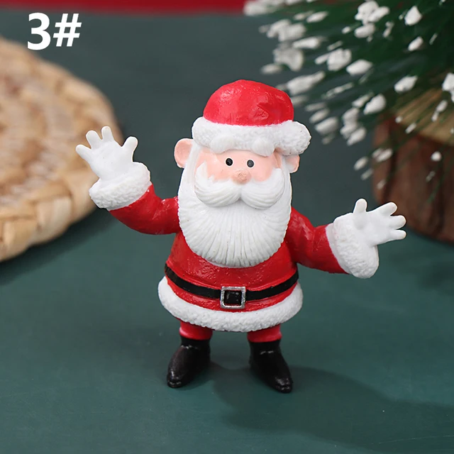 3*4cm Mini Santa Claus Figurines Miniature Christmas Decorations Home  Garden Tabletop Santa Claus Figure