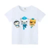 Summer New Octonauts Boy Girl Print Cotton T-shirt Fashion Short Sleeve O-neck Boy's Funny Tee Top Gift For Kids Clothing 3