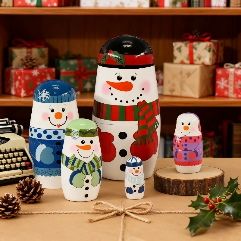 5PCS/Set Doll Style Christmas Desktop Ornaments, Home Decorations, Christmas Gifts, Office Furniture Decorations