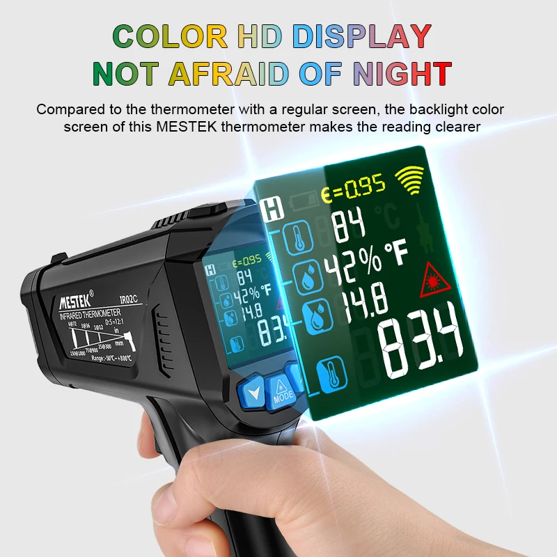 Infrared thermometer LCD Screen With Temperature Probe+AliExpress