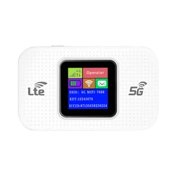 Portable 4G LTE WiFi Router with SIM Card Slot and 3000mAh Battery - 100V - 240V EU Plug (LCD White)