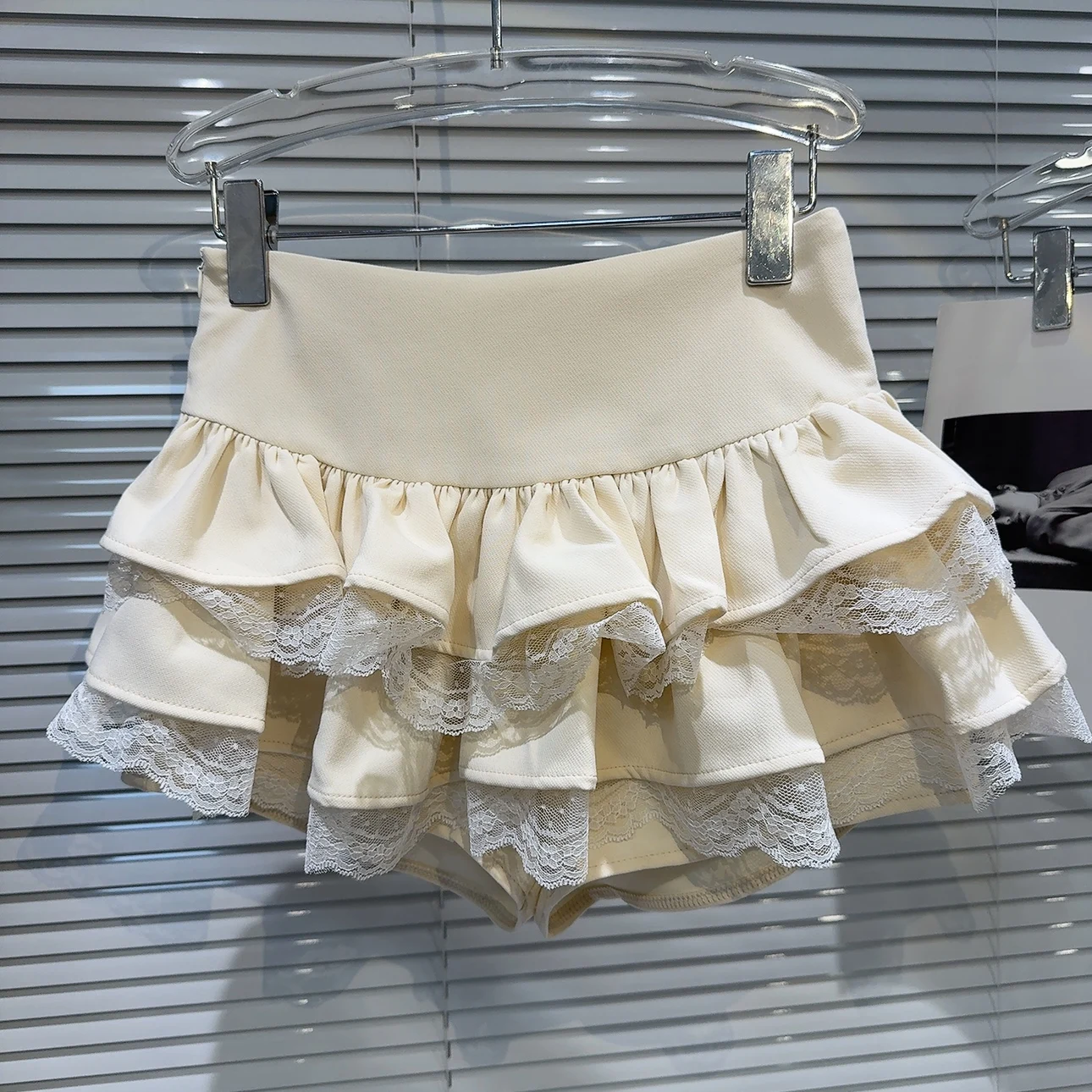 PREPOMP 2024 Summer New Arrival Multi Layer Lace Short Mini