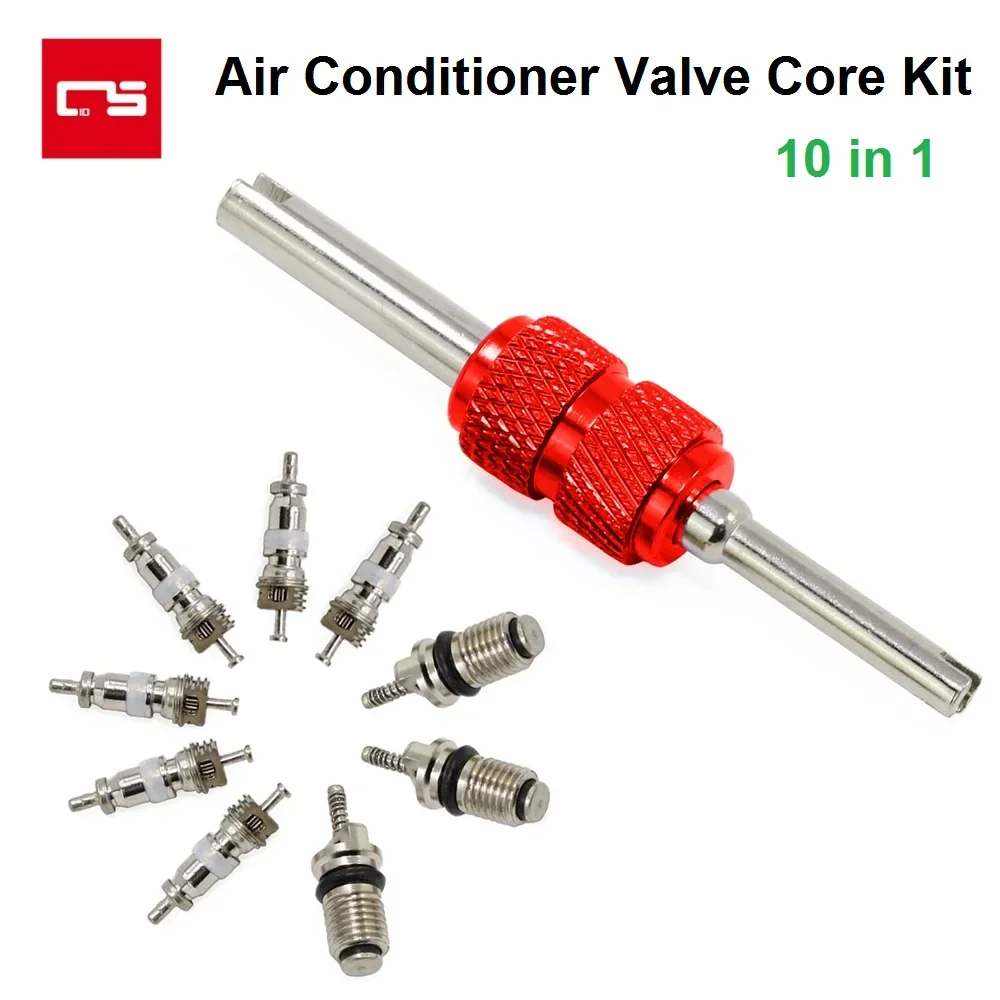 CarAirConditionerValveCoreWithWrenchRemovalInstallerTool